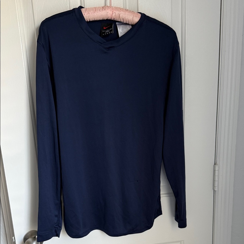 Nike Dark Blue V-Neck Long Sleeve